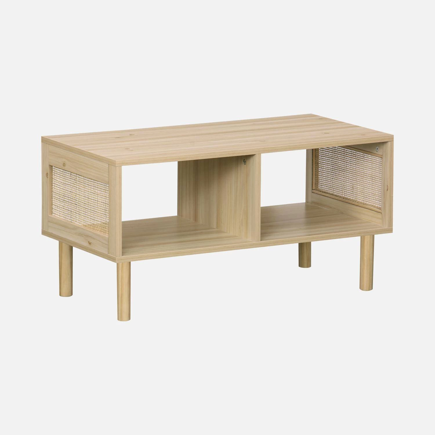 Table Basse Ou Meuble TV Cannage 80 Cm 3 Table Basse Ou Meuble TV Cannage 80 Cm