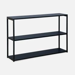 Etagère Bibliothèque Industrielle Basse Métal Noir 3 Niveaux 10 Etagère Bibliothèque Industrielle Basse Métal Noir 3 Niveaux -Outdoor Living Soldes indubkc120bk be06df6b831c24f8f36fc62ff1aeda6f