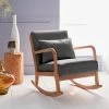 Rocking Chair Scandinave Bois Et Tissu Couleur : Gris Foncé 2 Rocking Chair Scandinave Bois Et Tissu Couleur : Gris Foncé -Outdoor Living Soldes iracscadkgy a988b993148b7ffd7a21292217e1a81d