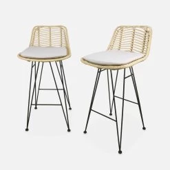 Tabouret De Bar Métal Et Rotin 67cm (lot De 2) Couleur : Naturel 14 Tabouret De Bar Métal Et Rotin 67cm (lot De 2) Couleur : Naturel -Outdoor Living Soldes irawsto67natx2 19019126d2810207f76ef05dea996e25