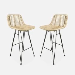 Tabouret De Bar Métal Et Rotin 67cm (lot De 2) Couleur : Naturel 18 Tabouret De Bar Métal Et Rotin 67cm (lot De 2) Couleur : Naturel -Outdoor Living Soldes irawsto67natx2 d00d9b3a2f58552d4a0afbe91a12108b