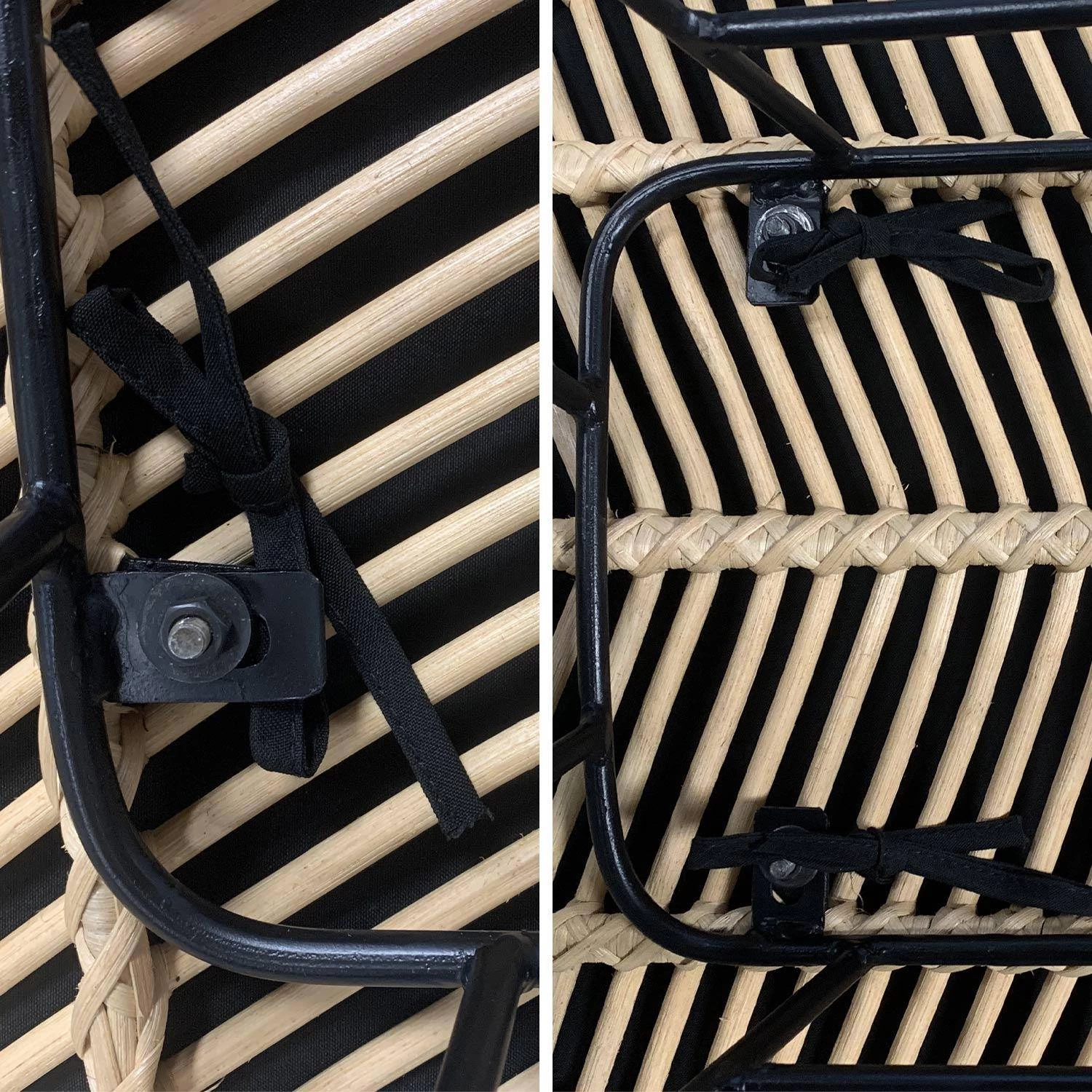 Tabouret De Bar Métal Et Rotin 75cm (lot De 2) Couleur : Noir 11 Tabouret De Bar Métal Et Rotin 75cm (lot De 2) Couleur : Noir – Image 9