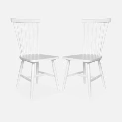 Chaise Bois D'hévéa (lot De 2) Couleur : Blanc -Outdoor Living Soldes iromchrx2wh c1e19fc59b64699687c4db4c274b97c2