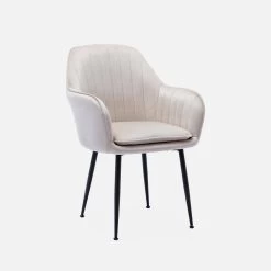 Fauteuil Velours Et Pieds Métal Couleur : Blanc Cassé 11 Fauteuil Velours Et Pieds Métal Couleur : Blanc Cassé -Outdoor Living Soldes isharmvvofwh bb7d32196484ab374ad55c7717167f58