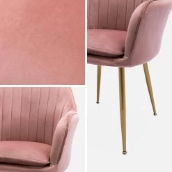 Fauteuil Velours Et Pieds Métal (lot De 2) Couleur : Vieux Rose 12 Fauteuil Velours Et Pieds Métal (lot De 2) Couleur : Vieux Rose -Outdoor Living Soldes isharmvvopkx2 b95c9b2523dc21f21d85b3f9b693ece8