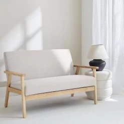 Canapé Banquette 2 Places Tissu, Pieds Bois Couleur : Beige 9 Canapé Banquette 2 Places Tissu, Pieds Bois Couleur : Beige -Outdoor Living Soldes iskacls2bg 8bd37706b76bec382cbc2ebc1be6326f