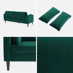 Canapé 3 Places Velours, Pieds Bois D'hévéa Couleur : Vert Anglais 13 Canapé 3 Places Velours, Pieds Bois D'hévéa Couleur : Vert Anglais -Outdoor Living Soldes isof3vvdg 5970b57cae5f403f8da0bc0ad2ee23ec