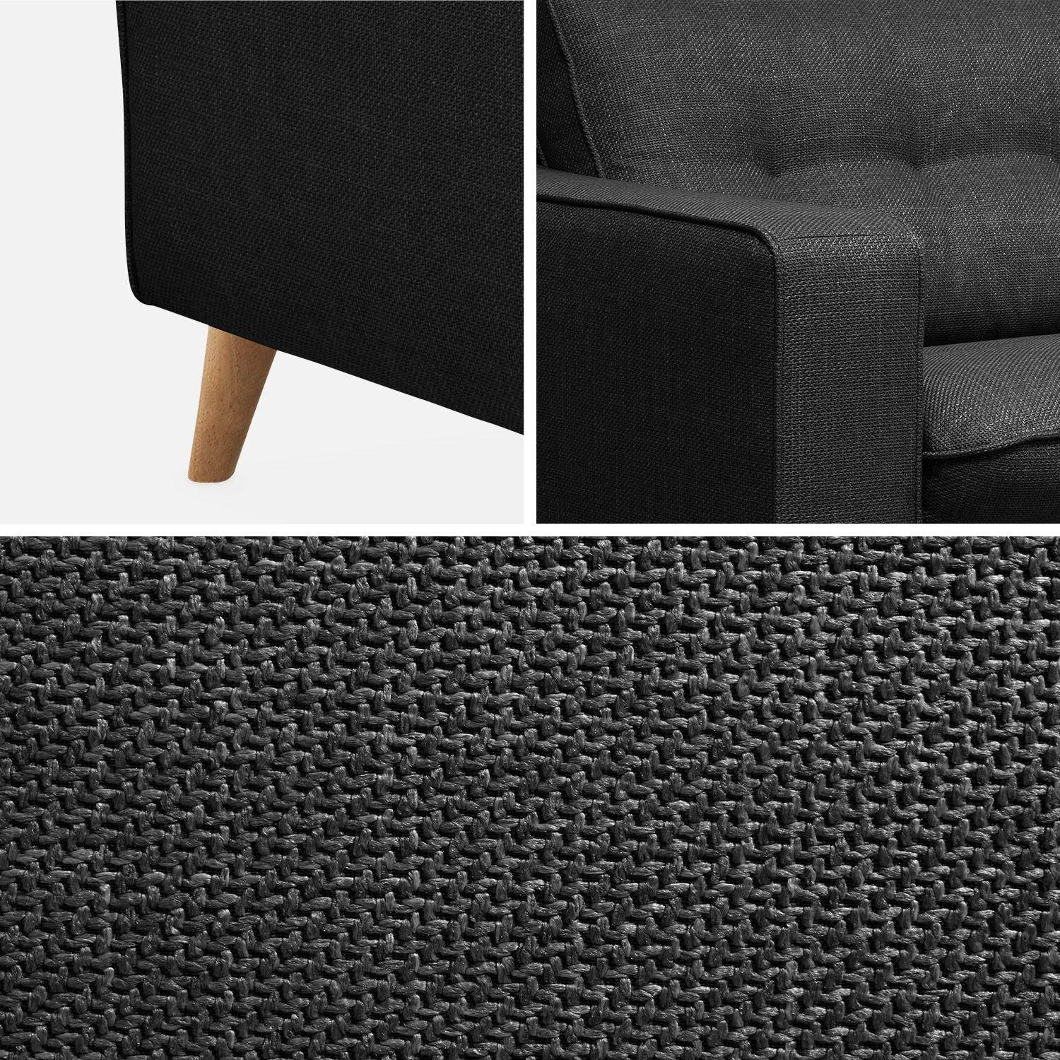 Canapé Lit Convertible 3 Places Avec Matelas 12cm - Fabriqué En France Couleur : Anthracite 11 Canapé Lit Convertible 3 Places Avec Matelas 12cm - Fabriqué En France Couleur : Anthracite – Image 9