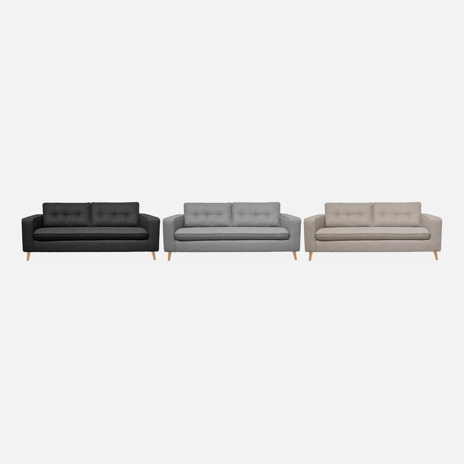 Canapé Lit Convertible 3 Places Avec Matelas 12cm - Fabriqué En France Couleur : Anthracite 12 Canapé Lit Convertible 3 Places Avec Matelas 12cm - Fabriqué En France Couleur : Anthracite – Image 10