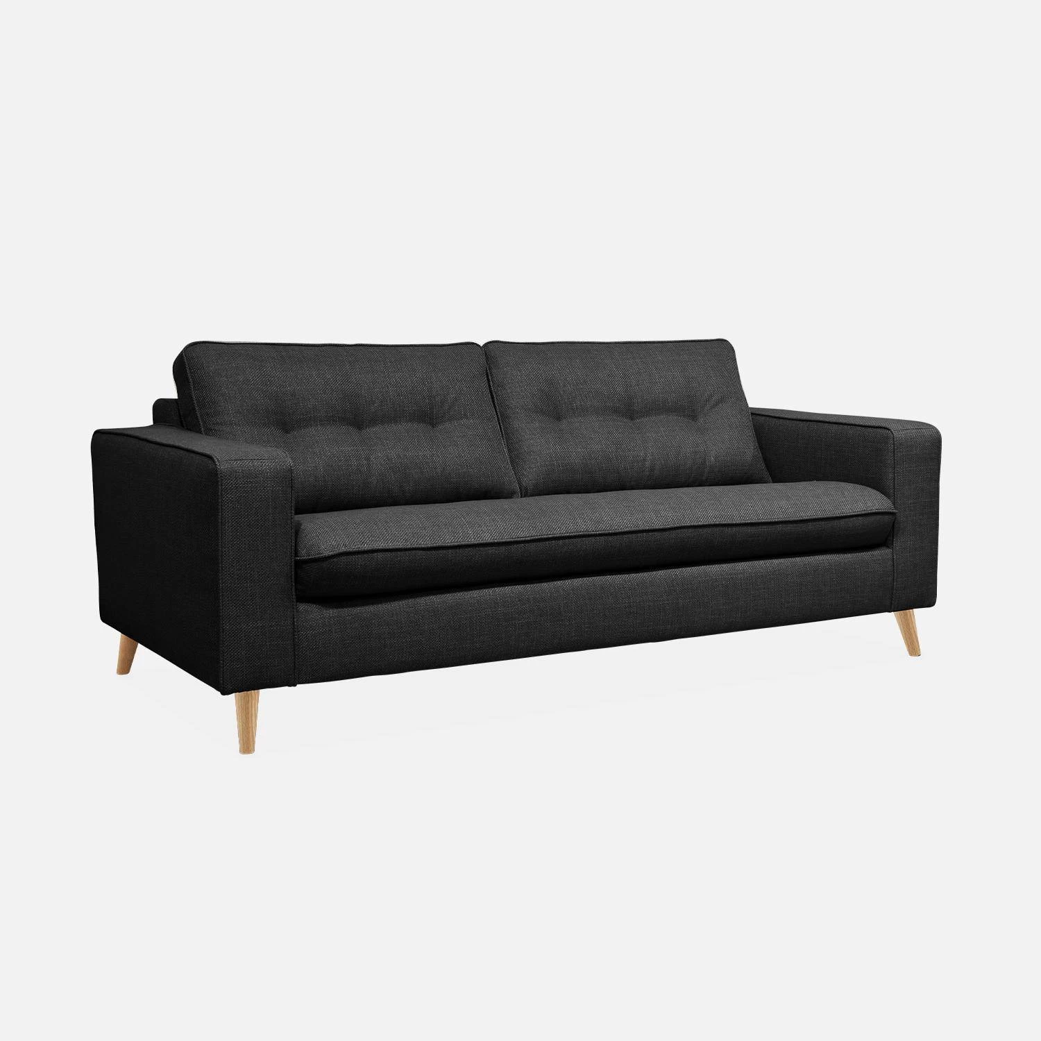 Canapé Lit Convertible 3 Places Avec Matelas 12cm - Fabriqué En France Couleur : Anthracite 8 Canapé Lit Convertible 3 Places Avec Matelas 12cm - Fabriqué En France Couleur : Anthracite – Image 6