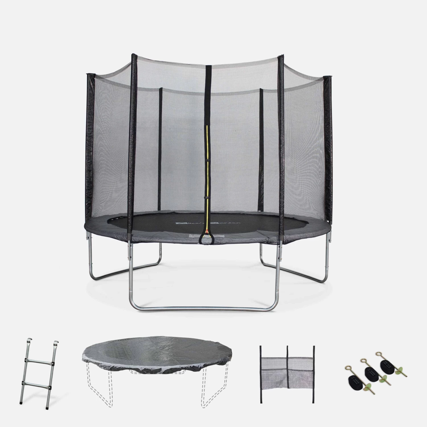 Trampoline 305cm Avec Pack D'accessoires Couleur : Gris 3 Trampoline 305cm Avec Pack D'accessoires Couleur : Gris