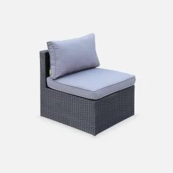 Salon De Jardin D'angle Résine Tressée 5 Places Couleur : Noir / Gris 10 Salon De Jardin D'angle Résine Tressée 5 Places Couleur : Noir / Gris -Outdoor Living Soldes lca004blackgy e6b52e55e889e1d7ca644d1acd15811b