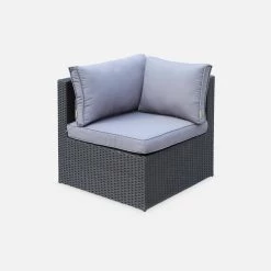 Salon De Jardin D'angle Résine Tressée 5 Places Couleur : Noir / Gris 9 Salon De Jardin D'angle Résine Tressée 5 Places Couleur : Noir / Gris -Outdoor Living Soldes lca004blackgy e728b5956343688c42dbedcc378c04ce