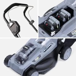 Tondeuse à Gazon à Batterie 2x18V -Outdoor Living Soldes lm43bat20v4x2 79aee9e3937fa6f6e9c00f63065ea150