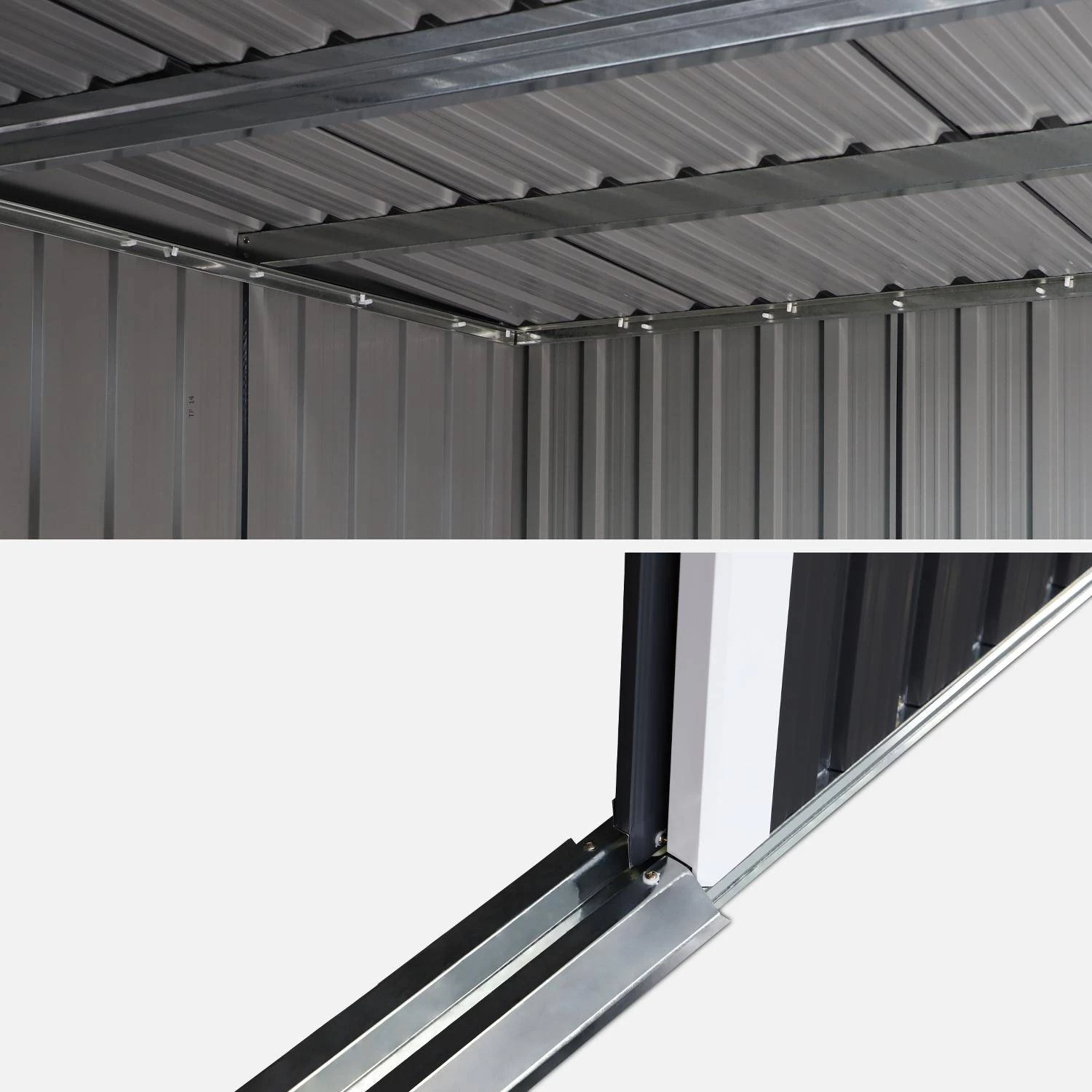 Abri De Jardin En Métal 4,85m2 Avec Puits De Lumière 7 Abri De Jardin En Métal 4,85m2 Avec Puits De Lumière – Image 5