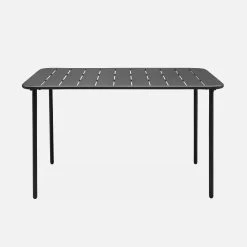 Table De Jardin Métal 4 Places Couleur : Anthracite -Outdoor Living Soldes mt120x70at e38829d2184d6b27999bdfa75a9c916f