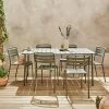 Table De Jardin Métal 6 Chaises Couleur : Savane -Outdoor Living Soldes mt160x90r6sav 2012cec2c0d09c7848f60c10bd45b6fa