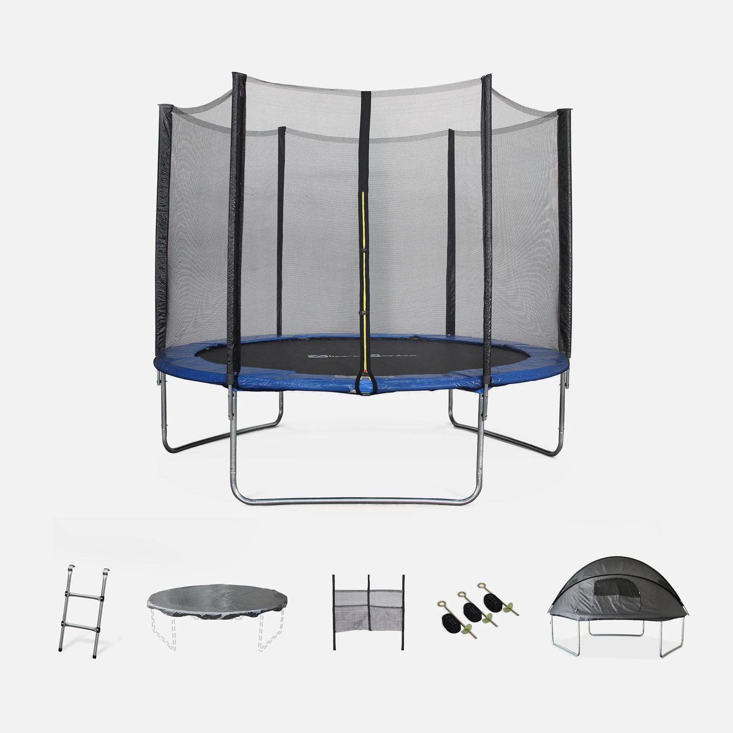 Trampoline 305cm Avec Pack D'accessoires + Tente De Camping 3 Trampoline 305cm Avec Pack D'accessoires + Tente De Camping
