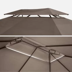Pergola Aluminium 3x4 M Avec Rideaux Couleur : Taupe 8 Pergola Aluminium 3x4 M Avec Rideaux Couleur : Taupe -Outdoor Living Soldes pga3x4swbn 95d53af9b8d08f3ed69cea81c413c61f