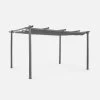 Pergola Aluminium 3x4m Toile Coulissante Couleur : Gris -Outdoor Living Soldes pgakd3x4gy f157896f19e408166e7ad8552856f54f