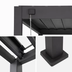 Pergola Bioclimatique Aluminium 3x4 Et Lot De 3 Persiennes 130cm 9 Pergola Bioclimatique Aluminium 3x4 Et Lot De 3 Persiennes 130cm -Outdoor Living Soldes pgbc3x4p130x3at bfb2a0d9f0d1f02f69885dee36673e95