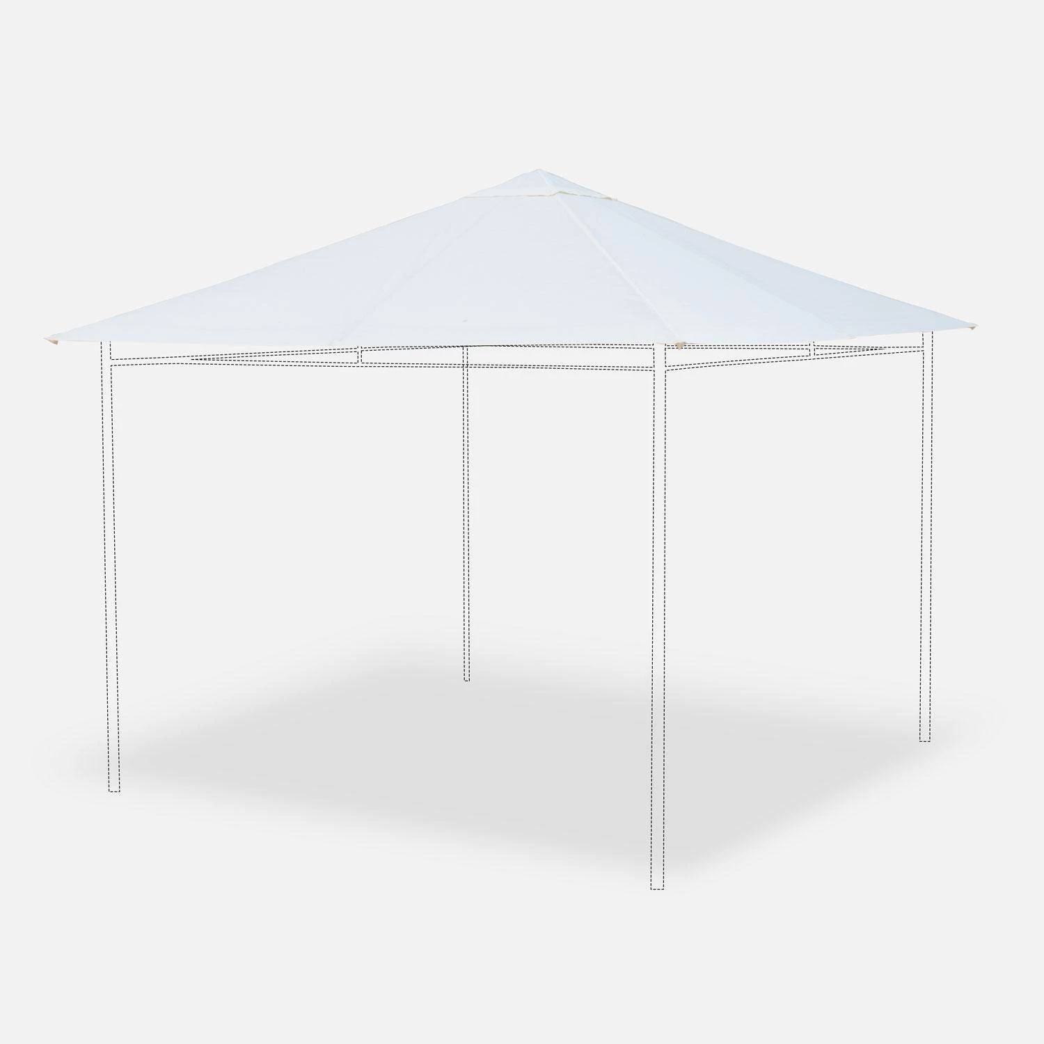 Toile De Toit Pour Pergola 3x3m Couleur : Ecru 4 Toile De Toit Pour Pergola 3x3m Couleur : Ecru – Image 2