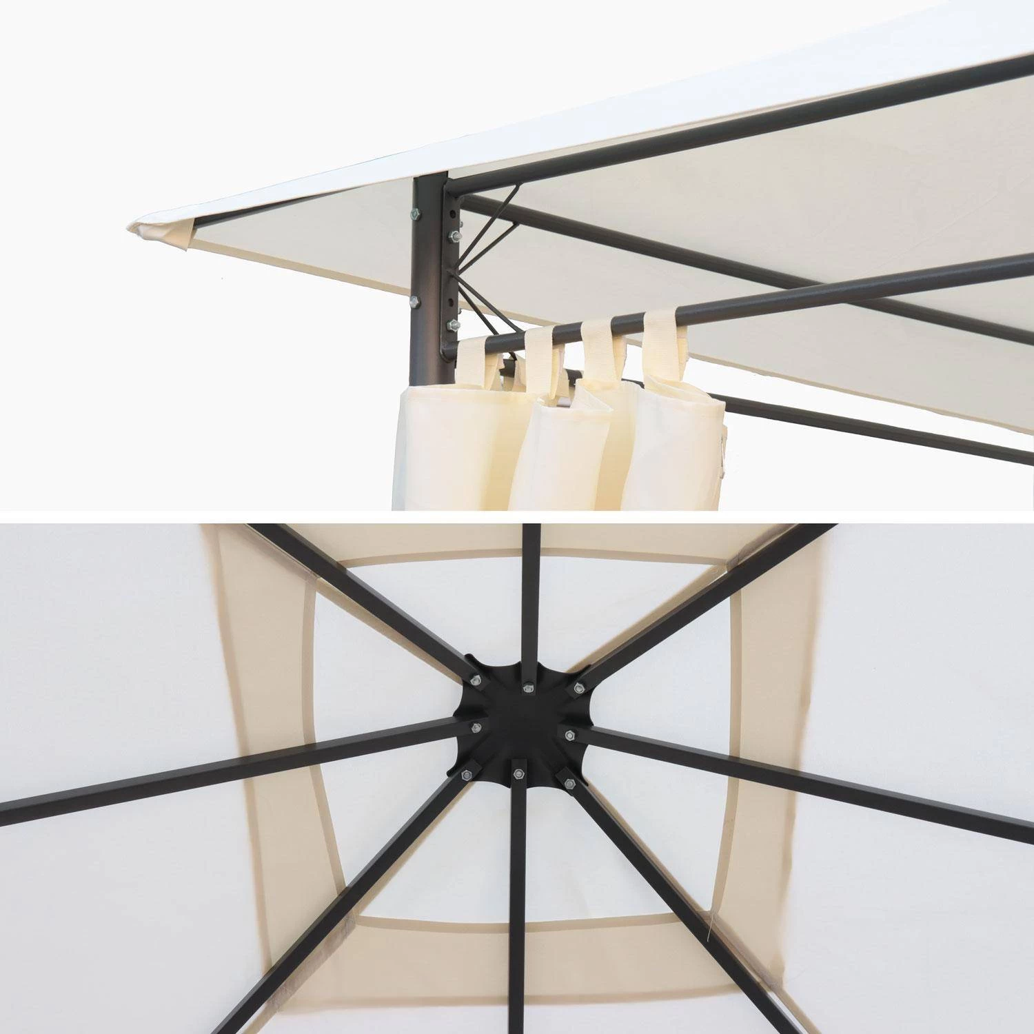 Toile De Toit Pour Pergola 3x3m Couleur : Ecru 3 Toile De Toit Pour Pergola 3x3m Couleur : Ecru