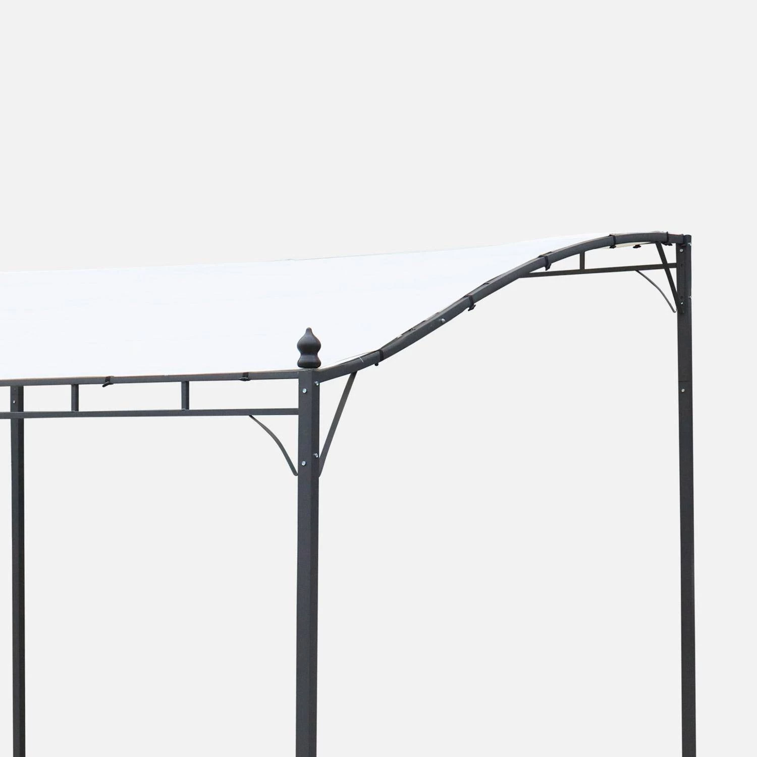 Toile De Toit Pour Pergola 3x2,5m Brestum Couleur : Ecru 4 Toile De Toit Pour Pergola 3x2,5m Brestum Couleur : Ecru – Image 2