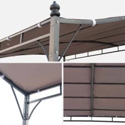 Pergola Acier 3x2,5 M Couleur : Taupe 8 Pergola Acier 3x2,5 M Couleur : Taupe -Outdoor Living Soldes pgskdwallbn 72a2e91228110d7b2da616e2bb629b1d