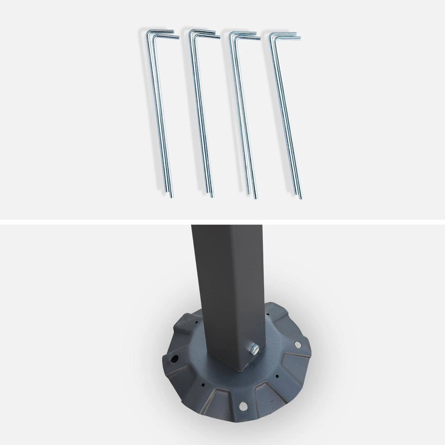 Pergola Acier 3x2,5 M Couleur : Taupe 6 Pergola Acier 3x2,5 M Couleur : Taupe – Image 4