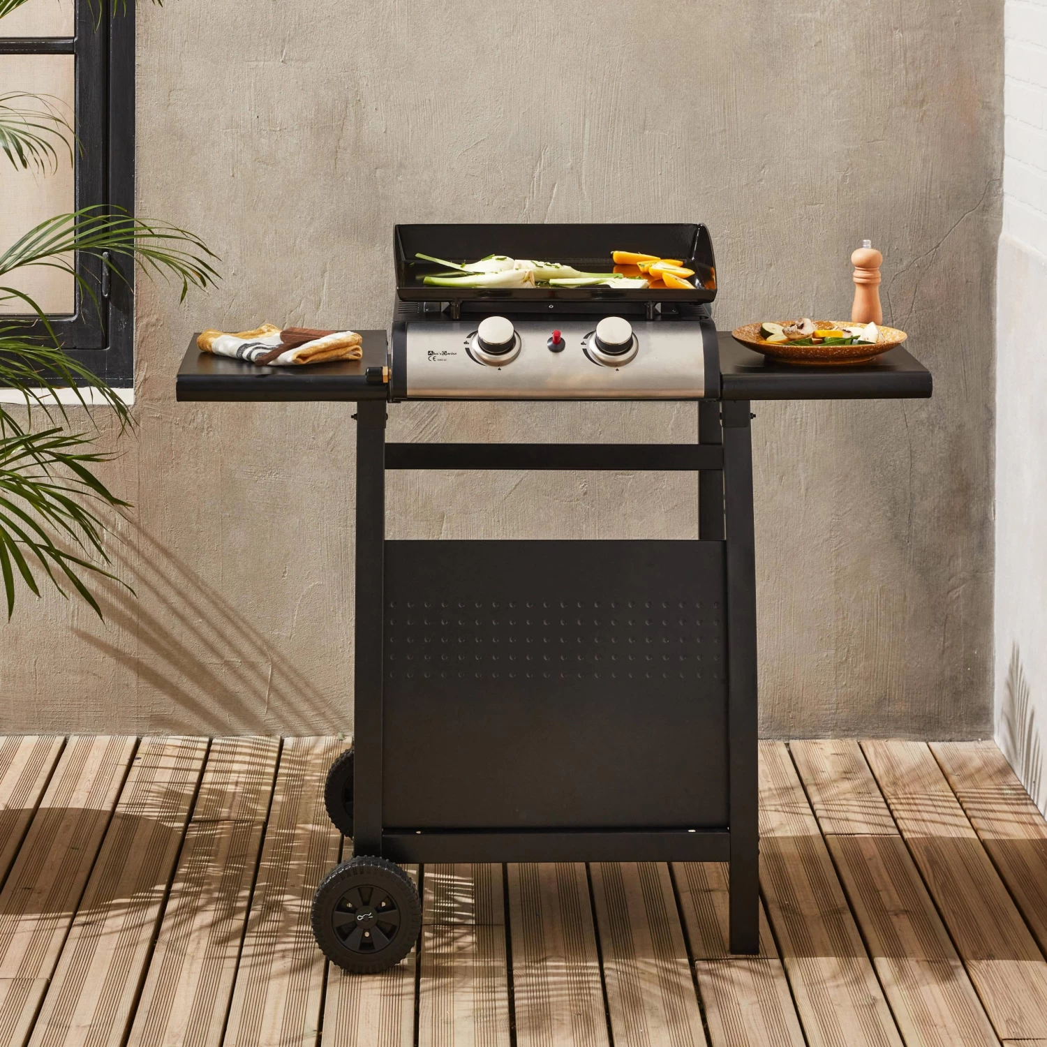Plancha Gaz 2 Brûleurs Inox 5kW Avec Chariot 3 Plancha Gaz 2 Brûleurs Inox 5kW Avec Chariot