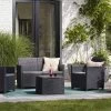 Salon De Jardin Imitation Rotin 4 Places -Outdoor Living Soldes plk2518bkgy 3e4197bbe1790a026b10cdb69bdc9994