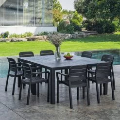 Table De Jardin Modulable Résine De Synthèse 4 à 10 Places -Outdoor Living Soldes plktbl150bkx2 1f8277fcacacf4f4585308d0ebe51e30