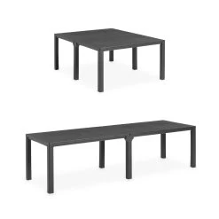 Table De Jardin Modulable Résine De Synthèse 4 à 10 Places -Outdoor Living Soldes plktbl150bkx2 f2496ac0b3cba8c4c5d94c82fab32e82