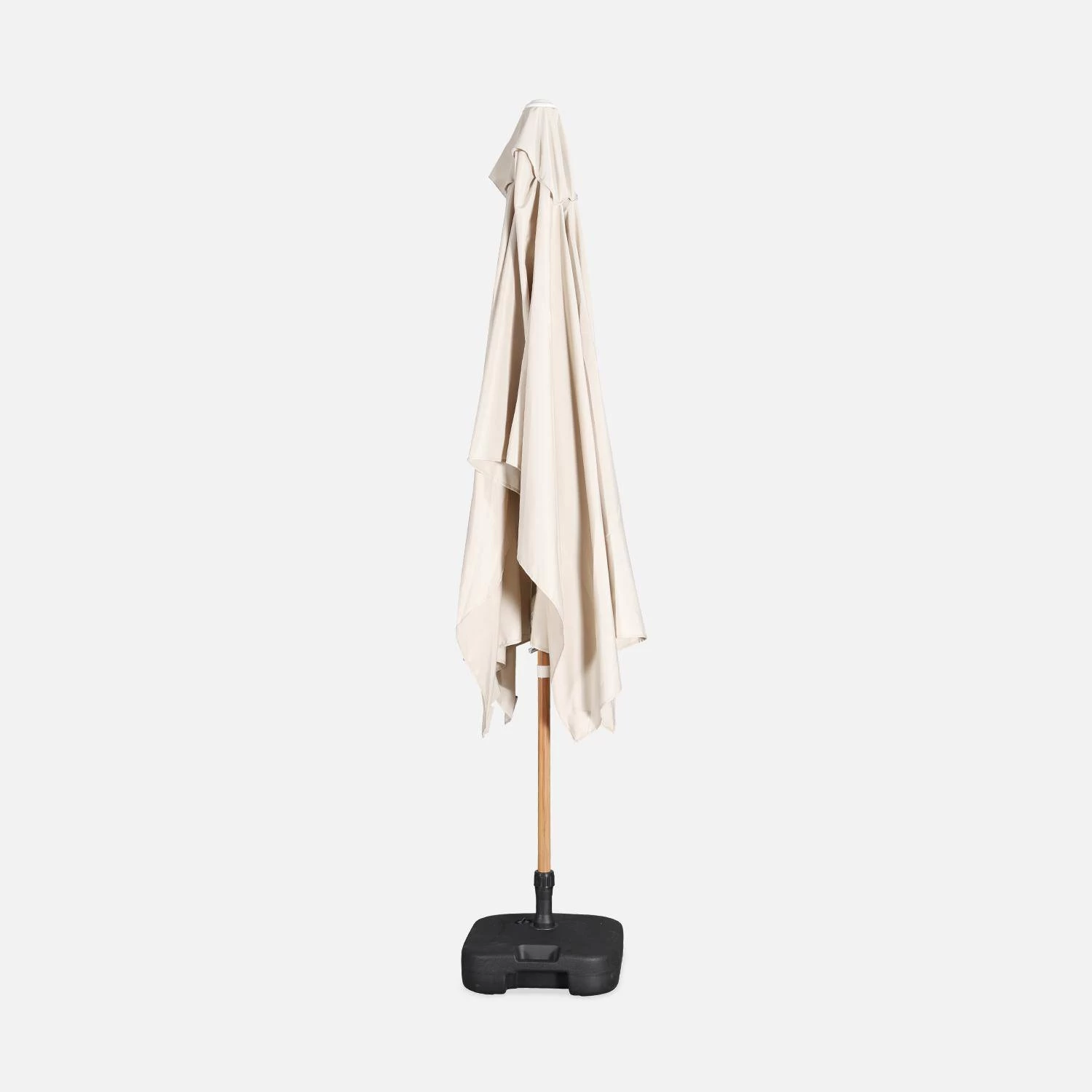 Parasol Rectangulaire 2x3m, Mât Effet Bois Couleur : Sable 7 Parasol Rectangulaire 2x3m, Mât Effet Bois Couleur : Sable – Image 5
