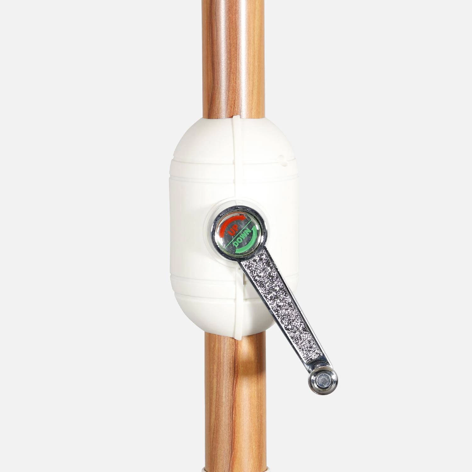 Parasol Rectangulaire 2x3m, Mât Effet Bois Couleur : Sable 8 Parasol Rectangulaire 2x3m, Mât Effet Bois Couleur : Sable – Image 6