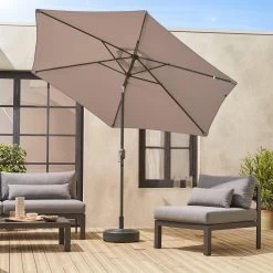 Parasol Rond 3m Couleur : Taupe -Outdoor Living Soldes pu300bn b18b315469cb9bdb4d9d4dab6febf11e