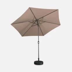 Parasol Rond 3m Couleur : Taupe -Outdoor Living Soldes pu300bn b902e880c0606d3f4a84b6aa59c312f7