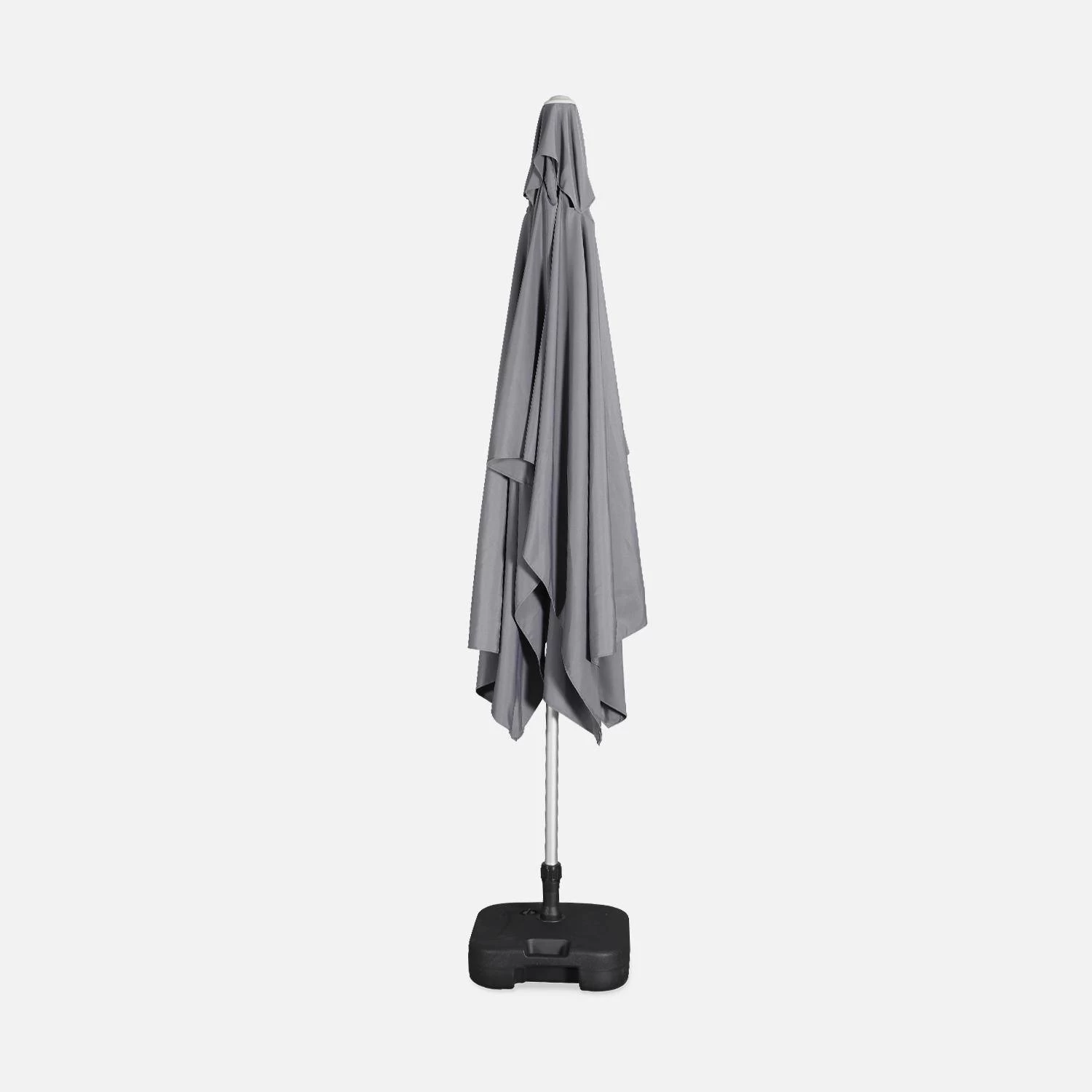 Parasol Rectangulaire 2x3m, Aluminium Anodisé Couleur : Gris 8 Parasol Rectangulaire 2x3m, Aluminium Anodisé Couleur : Gris – Image 6