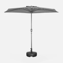 Demi-parasol Pour Balcon 2.5m Couleur : Gris 7 Demi-parasol Pour Balcon 2.5m Couleur : Gris -Outdoor Living Soldes puhalf250gy a02f69b5453bbf625994e0878075d6a2