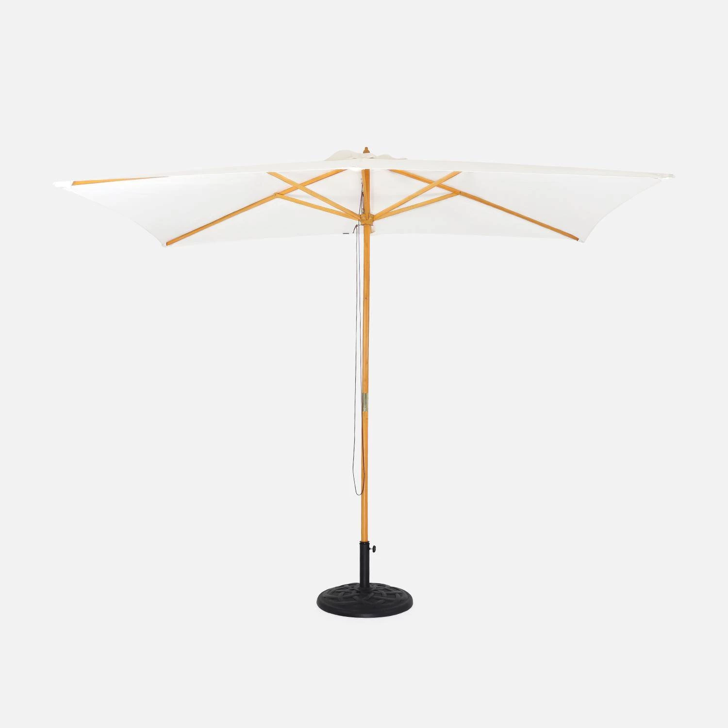 Parasol Rectangulaire 2x3m Couleur : Ecru 5 Parasol Rectangulaire 2x3m Couleur : Ecru – Image 3