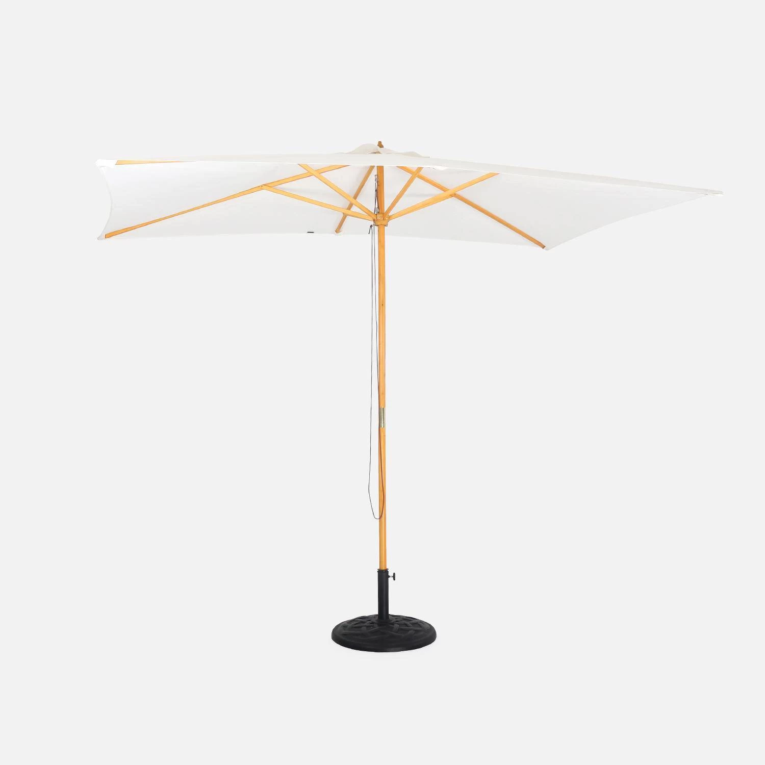 Parasol Rectangulaire 2x3m Couleur : Ecru 4 Parasol Rectangulaire 2x3m Couleur : Ecru – Image 2