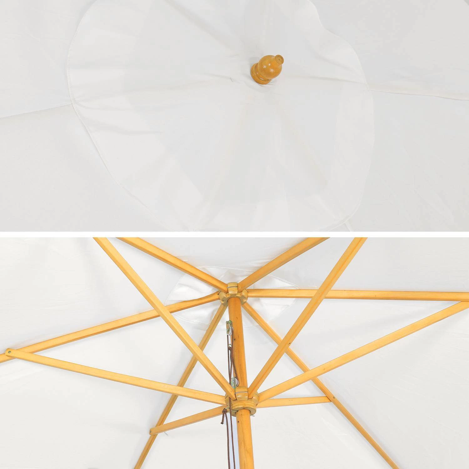 Parasol Rond 3m Couleur : Ecru 6 Parasol Rond 3m Couleur : Ecru – Image 4