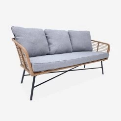 Salon De Jardin Bas Résine Tressée Effet Rotin 5 Places Couleur : Bois / Gris Chiné 10 Salon De Jardin Bas Résine Tressée Effet Rotin 5 Places Couleur : Bois / Gris Chiné -Outdoor Living Soldes raw3101gy 4a2597944da9a411d5f333a76c297b1a