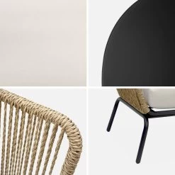 Salon De Jardin Bas, Résine Tressée Effet Rotin, 4 Places Couleur : Beige -Outdoor Living Soldes raw4plbg 1ab1de548f65e483b7255a4d8b4cf0c1