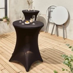 Table Mange Debout Pliable Avec Housse De Protection (lot De 2) Couleur : Noir -Outdoor Living Soldes recpl80x2bkcov 224a6cd93ff42df99077c69933084858