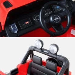 Voiture électrique Enfant JEEP 12V, 1 Place Couleur : Rouge -Outdoor Living Soldes rocjeepwrcred 86b6ea5380769f7f1022fceb058cac23