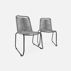 Chaise Jardin En Corde Empilable (lot De 2) Couleur : Gris Clair 11 Chaise Jardin En Corde Empilable (lot De 2) Couleur : Gris Clair -Outdoor Living Soldes ropechrx2lgy 04e1e040eb83a847aae2e66671d9124a