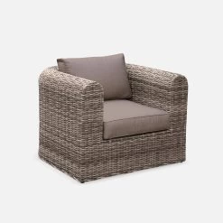 Salon De Jardin Résine Tressée Ronde 5 Places Couleur : Beige / Beige -Outdoor Living Soldes rw3003bg 248055a11d9c3013efd9e54afd42ef70