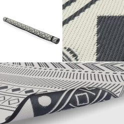 Tapis Extérieur Rectangulaire Motif Ethnique Noir/beige 9 Tapis Extérieur Rectangulaire Motif Ethnique Noir/beige -Outdoor Living Soldes tapis d exterieur 180x120cm bamako rectangulaire motif ethnique noir beige jacquard reversible indoor outdoor 9270981471ac8c2b8233b5253dda8c9d